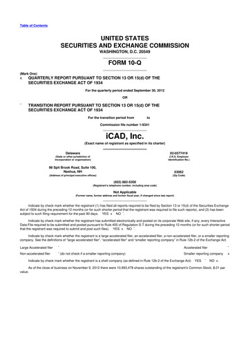 Thumbnail iCAD 10-Q Quarterly Report FY2012 