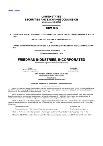 Vorschaubild Friedman Industries 10-Q Quartalsbericht 2013 