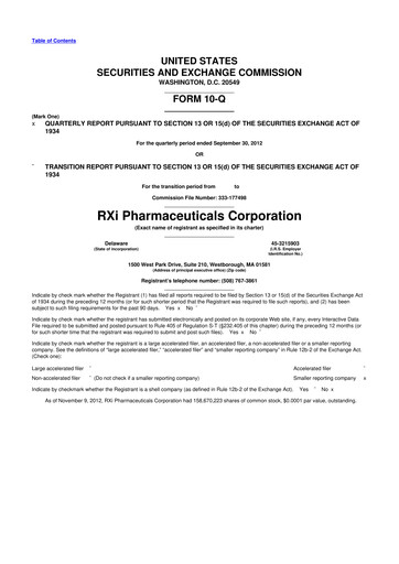 Thumbnail Phio Pharmaceuticals 10-Q Quarterly Report FY2012 