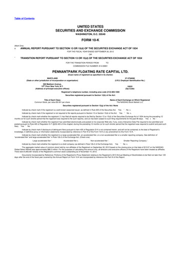Thumbnail PennantPark Floating Rate Capital Ltd.
 10-K Annual Report 