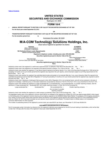 Thumbnail MACOM Technology Solutions 10-K Annual Report 