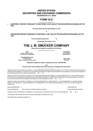 Thumbnail J.M. Smucker Company 10-Q Quarterly Report FY2013 