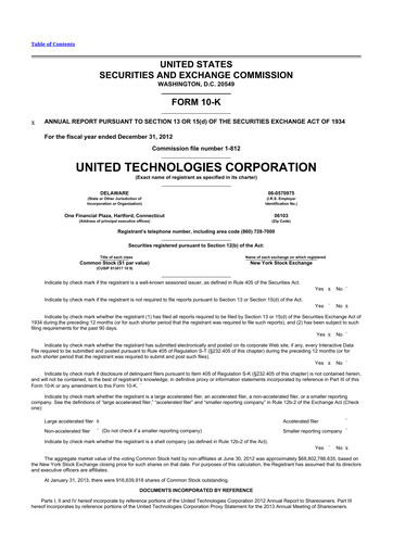 Thumbnail RTX 10-K Annual Report 2012