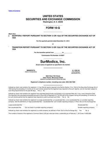 Thumbnail SurModics 10-Q Quarterly Report FY2013 