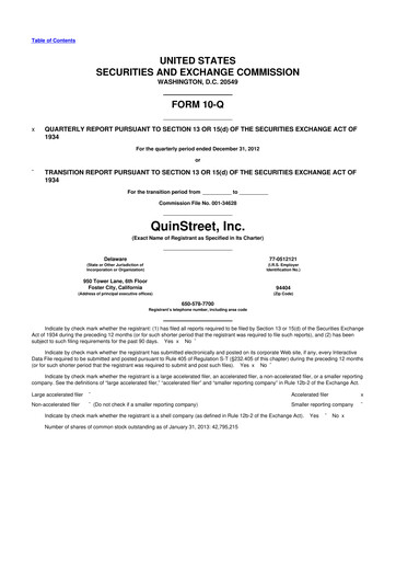 Thumbnail QuinStreet
 10-Q Quarterly Report FY2013 