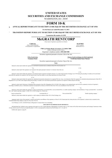 Thumbnail McGrath RentCorp
 10-K Annual Report 2012