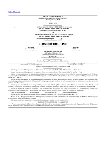 Thumbnail Redwood Trust 10-K Annual Report 2012