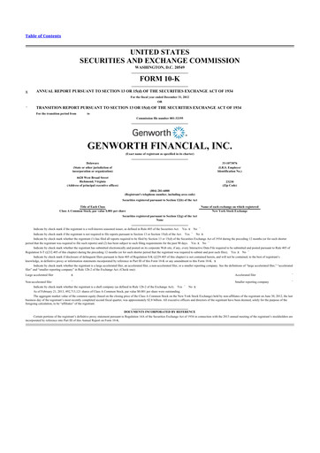 Thumbnail Genworth Financial
 10-K Annual Report 2012
