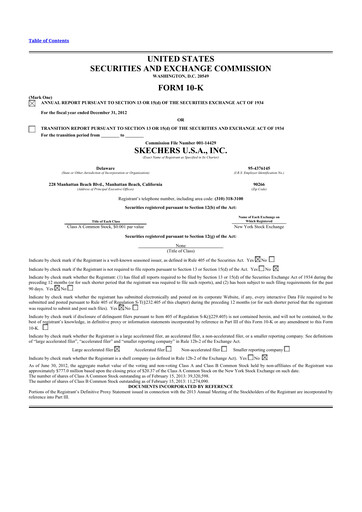 Thumbnail Skechers
 10-K Annual Report 2012