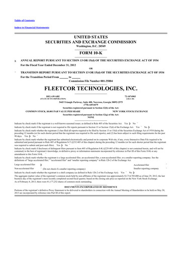 Thumbnail Corpay 10-K Annual Report 2012