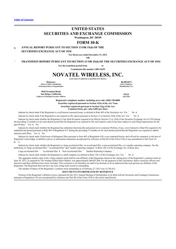 Thumbnail Inseego 10-K Annual Report 2012