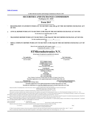Thumbnail STMicroelectronics 20-F Annual Report 2012