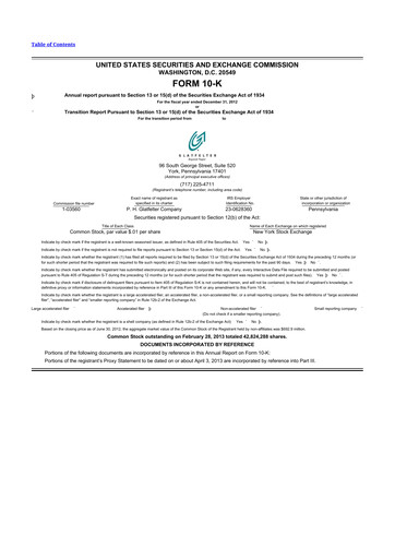 Thumbnail Magnera 10-K Annual Report 2012