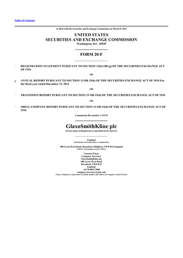 Miniature GSK plc 20-F Rapport annuel 