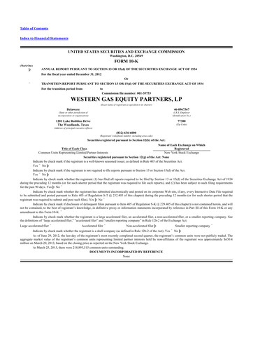 Thumbnail Western Midstream
 10-K Annual Report 