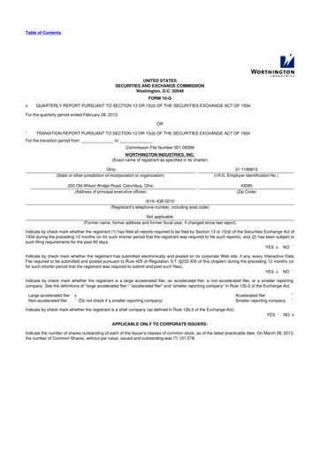 Thumbnail Worthington Enterprises 10-Q Quarterly Report FY2013 