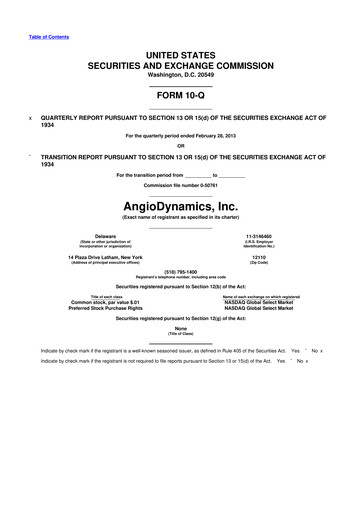 Thumbnail AngioDynamics 10-Q Quarterly Report FY2013 