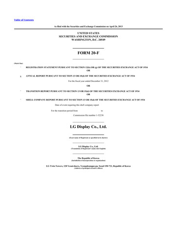 Thumbnail LG Display 20-F Annual Report 