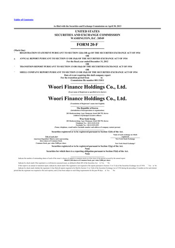 Thumbnail Woori Financial Group 20-F Annual Report 