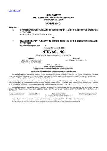 Thumbnail Intevac
 10-Q Quarterly Report FY2013 