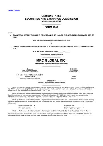 Thumbnail MRC Global
 10-Q Quarterly Report FY2013 