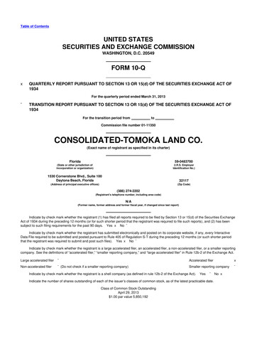 Vorschaubild CTO Realty Growth 10-Q Quartalsbericht 2013 