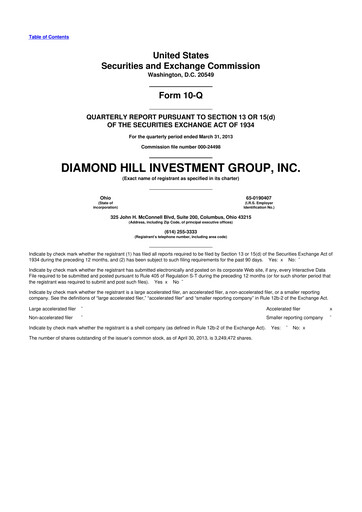 Thumbnail Diamond Hill Investment Group 10-Q Quarterly Report FY2013 