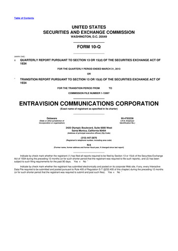Thumbnail Entravision Communications
 10-Q Quarterly Report FY2013 