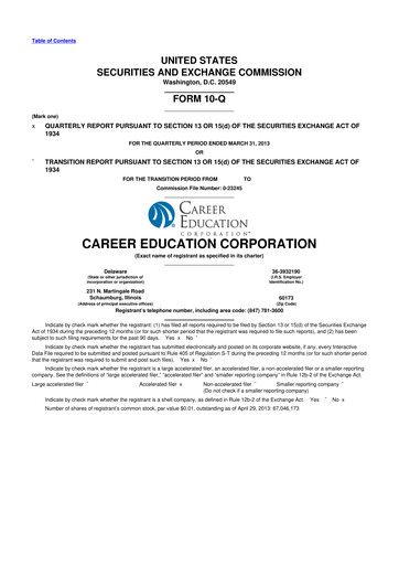 Thumbnail Perdoceo Education 10-Q Quarterly Report FY2013 