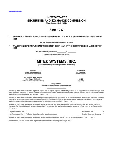 Thumbnail Mitek Systems
 10-Q Quarterly Report FY2013 