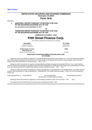 Thumbnail Oaktree Specialty Lending Corporation 10-Q Quarterly Report FY 