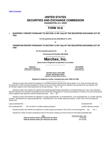 Vorschaubild Marchex 10-Q Quartalsbericht 2013 