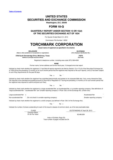 Thumbnail Globe Life
 10-Q Quarterly Report FY2013 