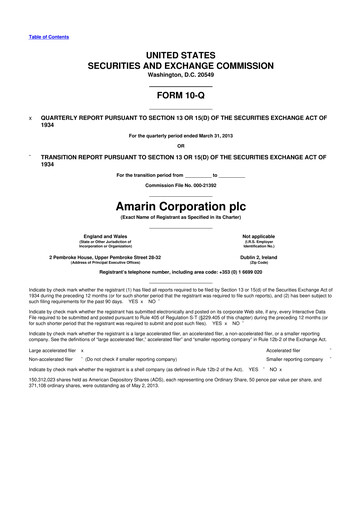 Thumbnail Amarin Corporation
 10-Q Quarterly Report FY2013 