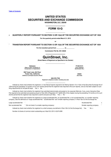 Thumbnail QuinStreet
 10-Q Quarterly Report FY2013 