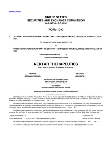 Thumbnail Nektar Therapeutics
 10-Q Quarterly Report FY2013 