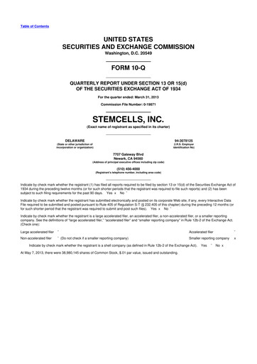 Miniature Microbot Medical
 10-Q Rapport trimestriel 2013 