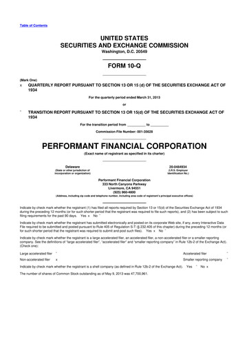 Vorschaubild Performant Healthcare 10-Q Quartalsbericht 2013 