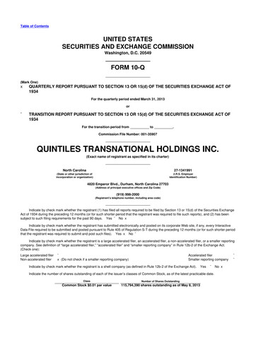 Vorschaubild IQVIA 10-Q Quartalsbericht 2013 