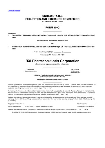 Thumbnail Phio Pharmaceuticals 10-Q Quarterly Report FY2013 