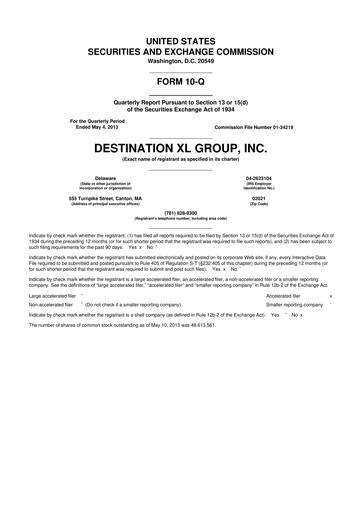 Vorschaubild Destination XL 10-Q Quartalsbericht 2014 