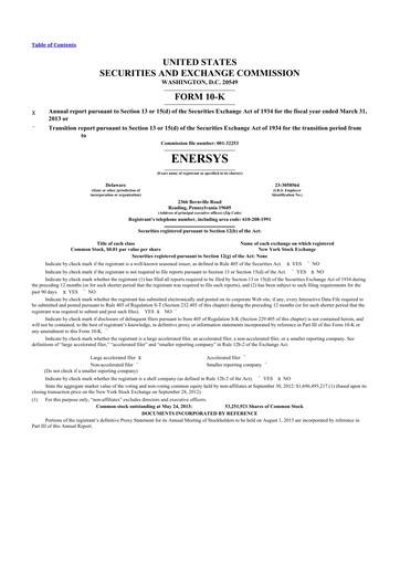 Thumbnail EnerSys 10-K Annual Report 2013