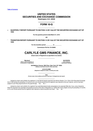 Thumbnail Carlyle Secured Lending 10-Q Quarterly Report FY 