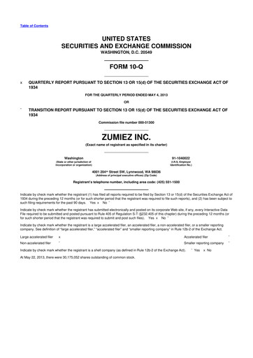 Thumbnail Zumiez 10-Q Quarterly Report FY2013 
