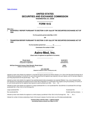 Miniature AstroNova, Inc. 10-Q Rapport trimestriel 2014 