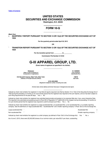 Thumbnail G-III Apparel Group 10-Q Quarterly Report FY2013 