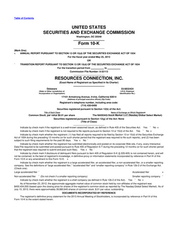 Thumbnail RGP (Resources Connection) 10-K Annual Report 2013