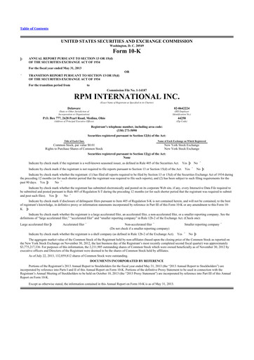 Thumbnail RPM International
 10-K Annual Report 2013