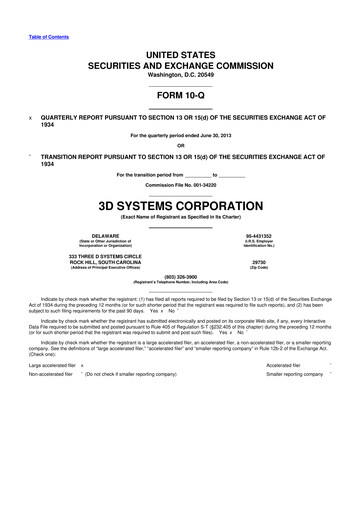 Thumbnail 3D Systems 10-Q Quarterly Report FY2013 