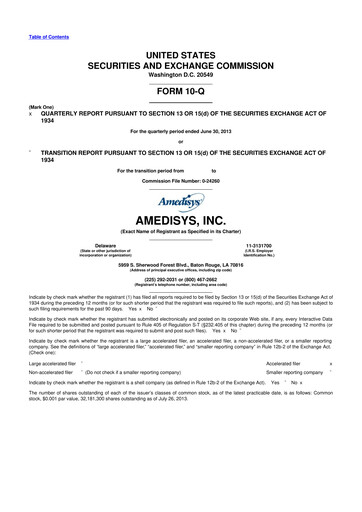 Thumbnail Amedisys 10-Q Quarterly Report FY2013 